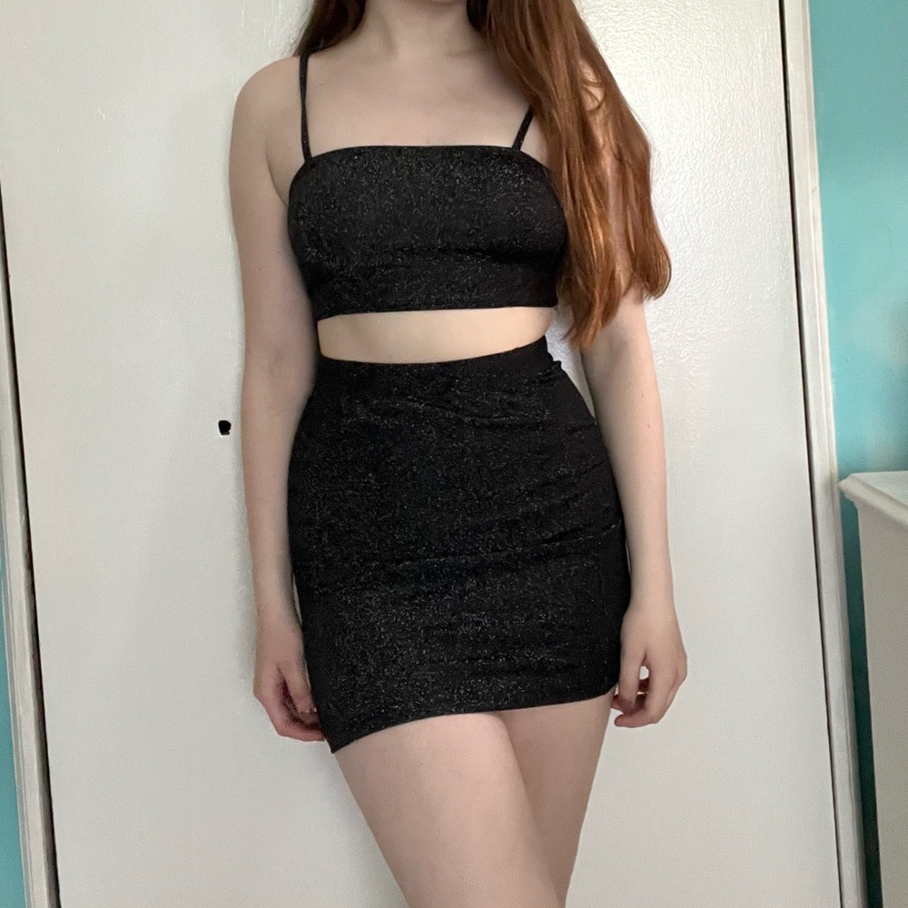 Sparkly black set